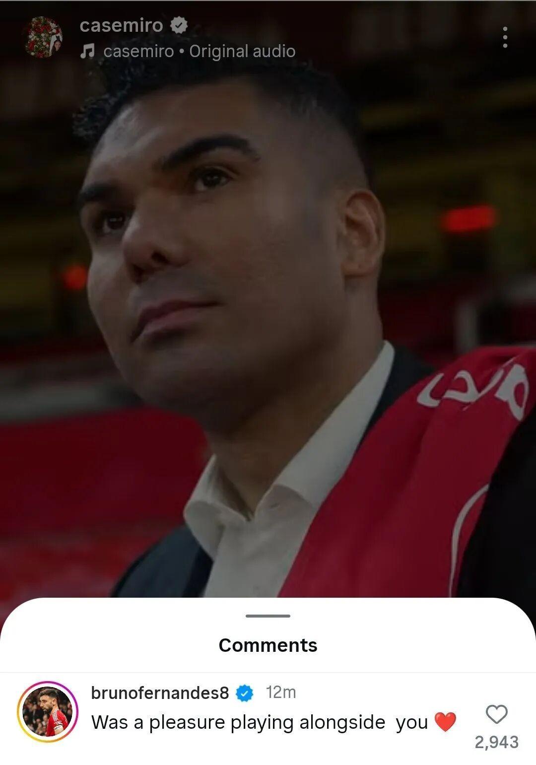 卡塞米罗告别曼联：在被铭记与尊重时离开，最后4个月将倾尽所有